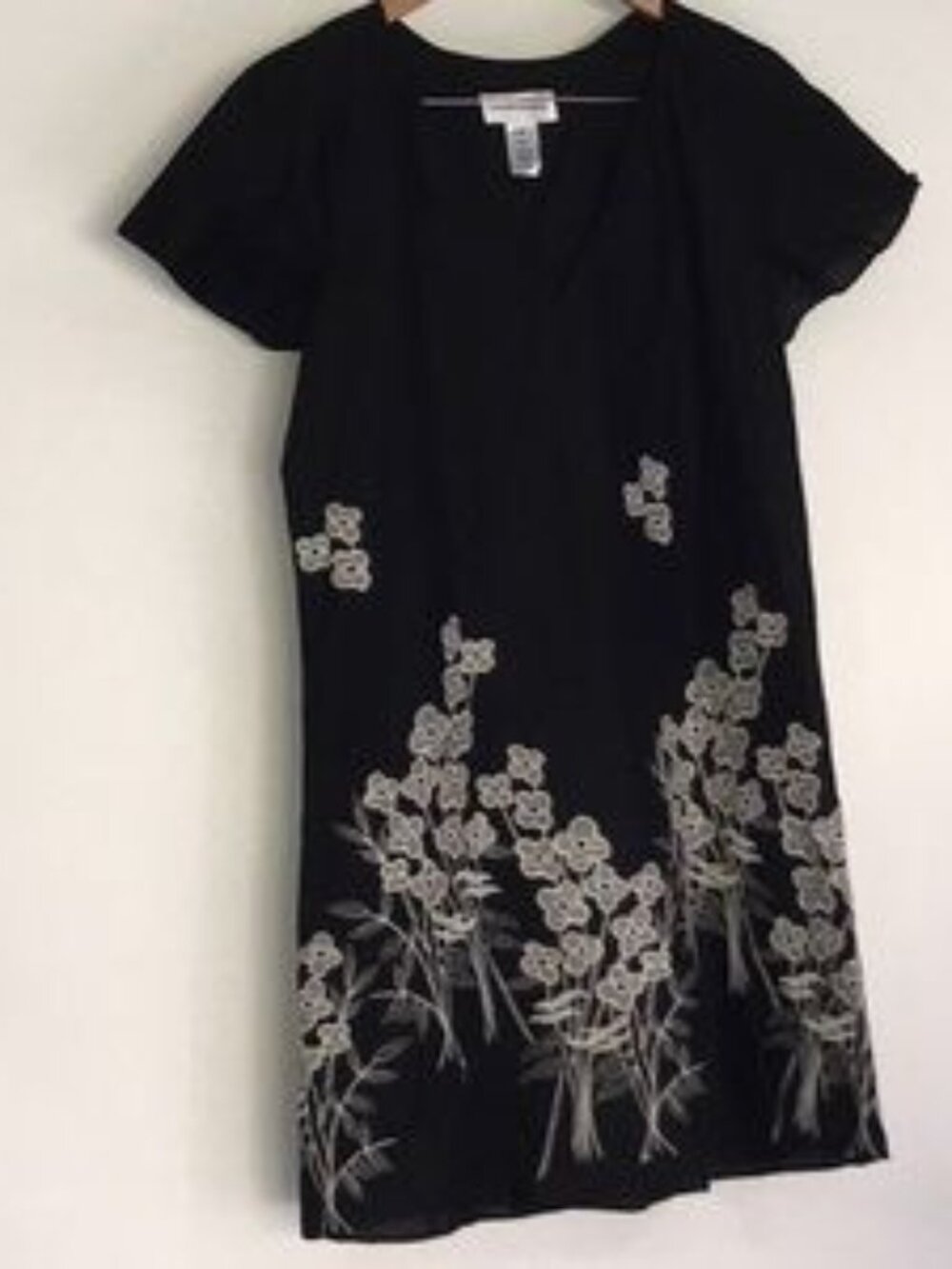 ANTHROPOLOGIE NAVY Embroidery Gramercy Dress, sz M - Picture 4 of 6